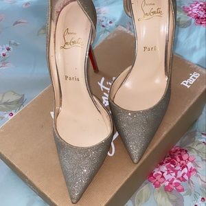 Silver Sparkly Christian Louboutin